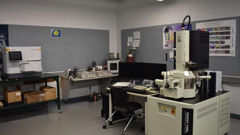 Some of the equipment available for students to use in one of the engineering lab rooms on campus at Penn State DuBois